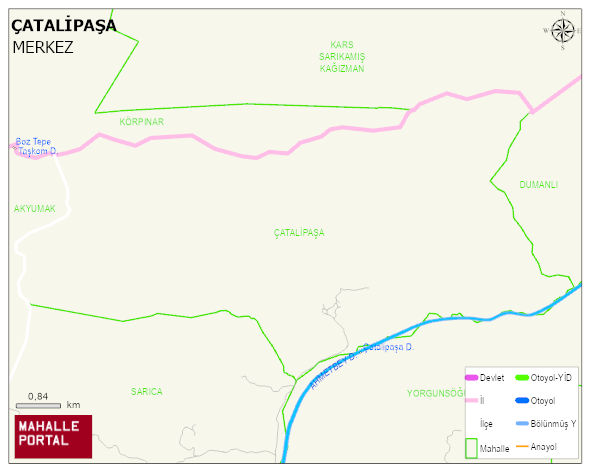 ÇATALİPAŞA Köyü Haritası | Detaylı Köy ve Mahalle Görünümü