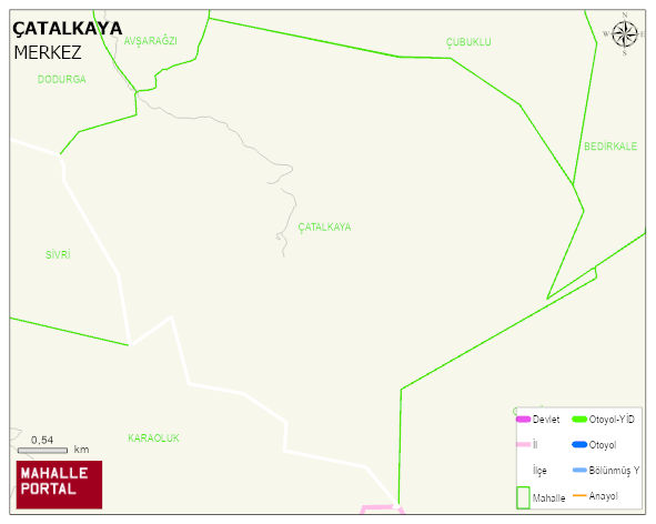 ÇATALKAYA Köyü Haritası | Coğrafi Yapı ve Detaylı Haritası