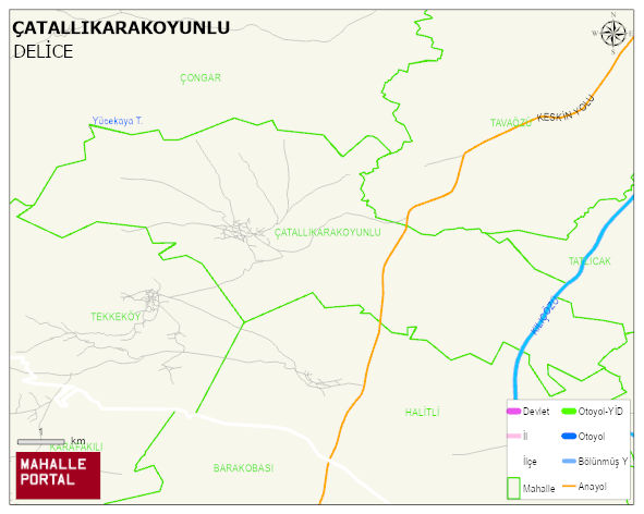 ÇATALLIKARAKOYUNLU Köyü Haritası | Uydu Görüntüsü ve Harita Detayları