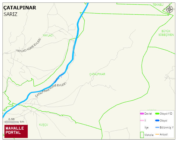 ÇATALPINAR Mahallesi Haritası | Coğrafi Yapı ve Detaylı Haritası