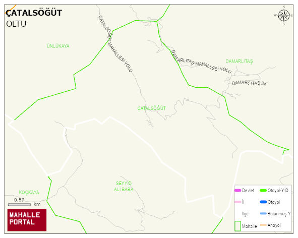 ÇATALSÖĞÜT Mahallesi Haritası | Sayısal Bölge Görünümü