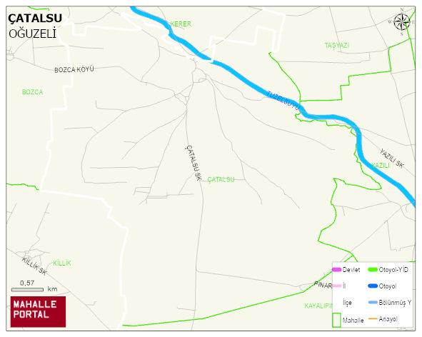 ÇATALSU Mahallesi Haritası | Mahalle ve Köy Sınırı