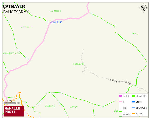 ÇATBAYIR Mahallesi Haritası | Coğrafi Yapı ve Detaylı Haritası