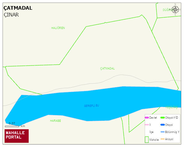 ÇATMADAL Mahallesi Haritası | Mahalle ve Köy Sınırı