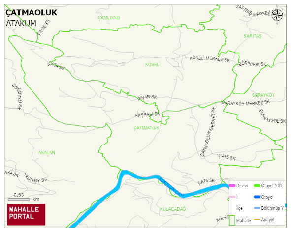 ÇATMAOLUK Mahallesi Haritası | Coğrafi Yapı ve Detaylı Haritası