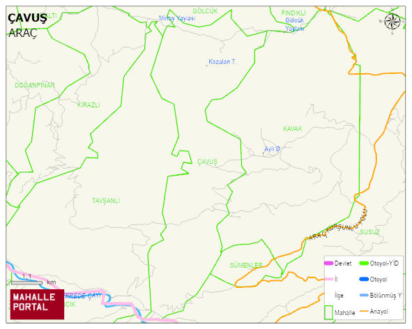 ÇAVUŞ Köyü Haritası | İnteraktif Köy ve Mahalle Sınırları