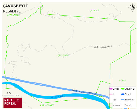 ÇAVUŞBEYLİ Köyü Haritası | Mahalle ve Köy Sınırı
