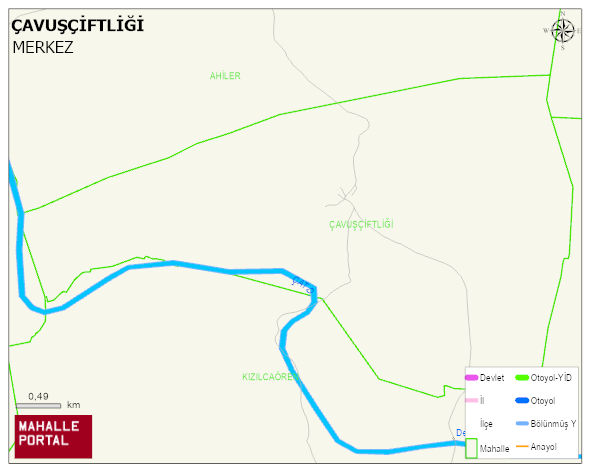 ÇAVUŞÇİFTLİĞİ Köyü Haritası | Detaylı Köy ve Mahalle Görünümü