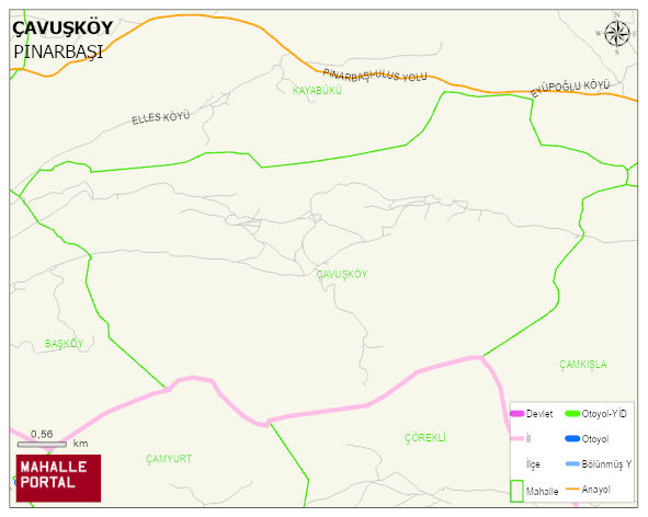 ÇAVUŞKÖY Köyü Haritası | İnteraktif Köy ve Mahalle Sınırları