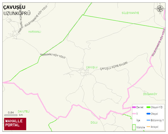 ÇAVUŞLU Köyü Haritası | Coğrafi Yapı ve Detaylı Haritası
