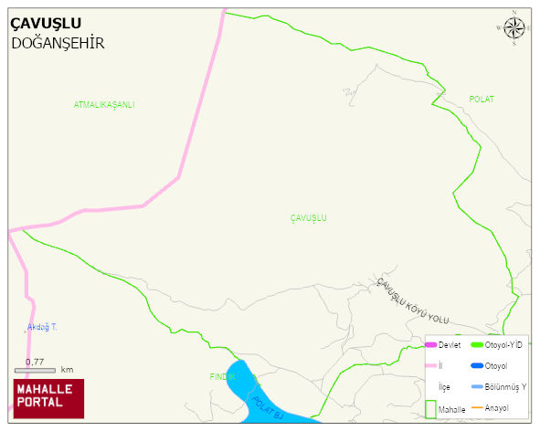 ÇAVUŞLU Mahallesi Haritası | Yükselti ve Doğa Özellikleri