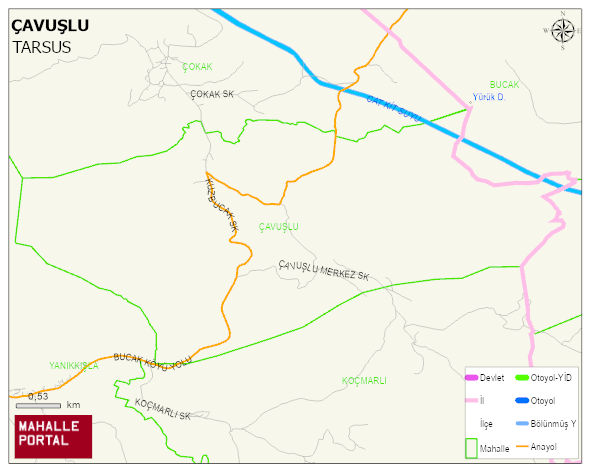 ÇAVUŞLU Mahallesi Haritası | Detaylı Köy ve Mahalle Görünümü