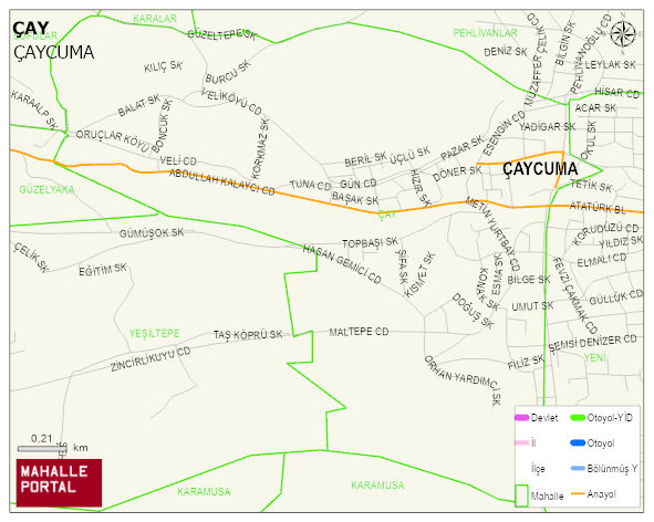 ÇAY Mahallesi Haritası | Uydu Görüntüsü ve Harita Detayları