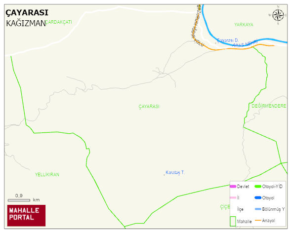ÇAYARASI Köyü Haritası | Uydu Görüntüsü ve Harita Detayları
