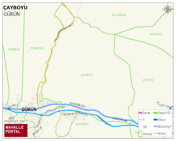 ÇAYBOYU Mahallesi Haritası | Sayısal Bölge Görünümü