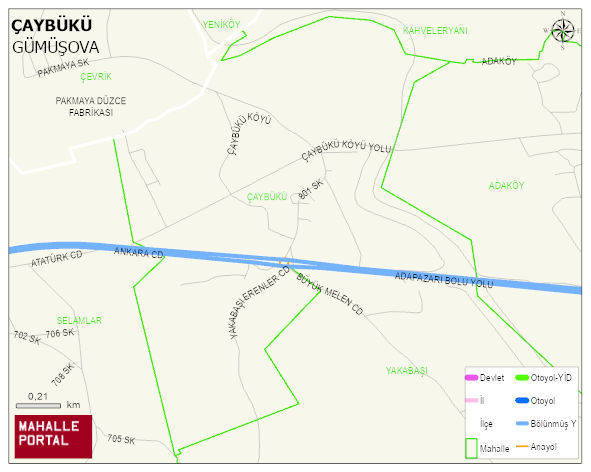 ÇAYBÜKÜ Köyü Haritası | Güncel Mahalle ve Köy Haritası