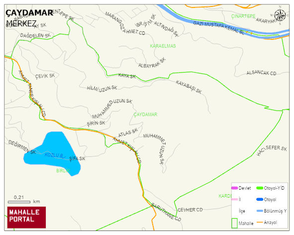 ÇAYDAMAR Mahallesi Haritası | Mahalle ve Köy Sınırı