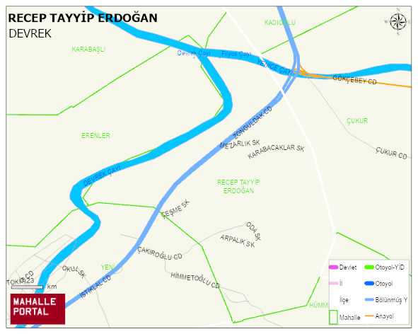 ÇAYDEĞİRMENİ BELDESİ RECEP TAYYİP ERDOĞAN Mahallesi Haritası | Yükselti ve Doğa Özellikleri