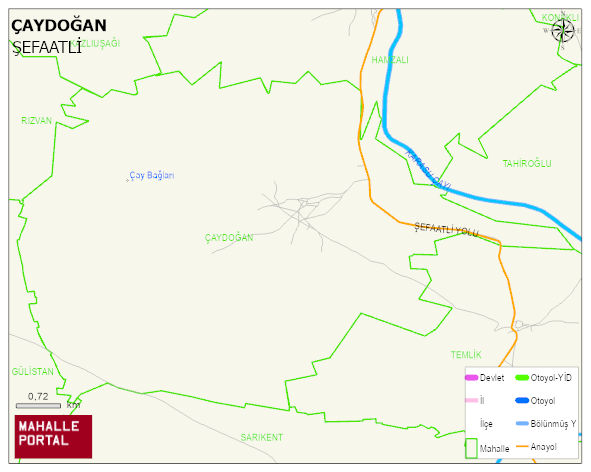 ÇAYDOĞAN Köyü Haritası | Coğrafi Yapı ve Detaylı Haritası