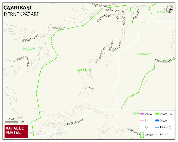 ÇAYIRBAŞI Mahallesi Haritası | Yükselti ve Doğa Özellikleri