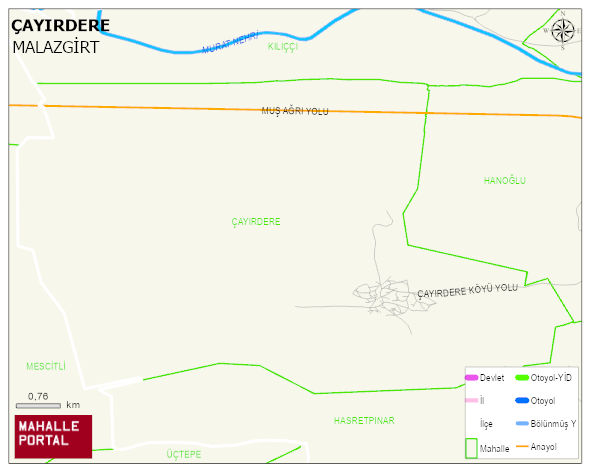 ÇAYIRDERE Köyü Haritası | Mahalle Sokak Haritası