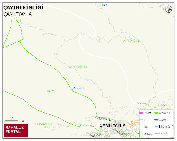 ÇAYIREKİNLİĞİ Mahallesi Haritası | Coğrafi Yapı ve Detaylı Haritası