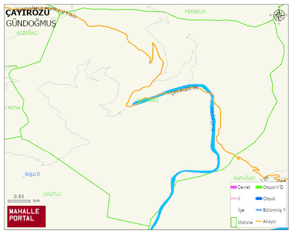 ÇAYIRÖZÜ Mahallesi Haritası | Sayısal Bölge Görünümü