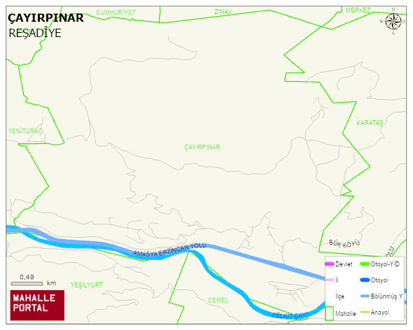 ÇAYIRPINAR Köyü Haritası | Güncel Mahalle ve Köy Haritası