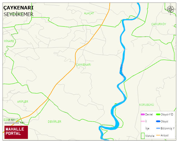 ÇAYKENARI Mahallesi Haritası | Sayısal Bölge Görünümü