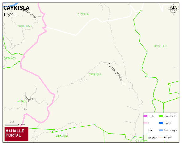 ÇAYKIŞLA Köyü Haritası | Mahalle Sokak Haritası