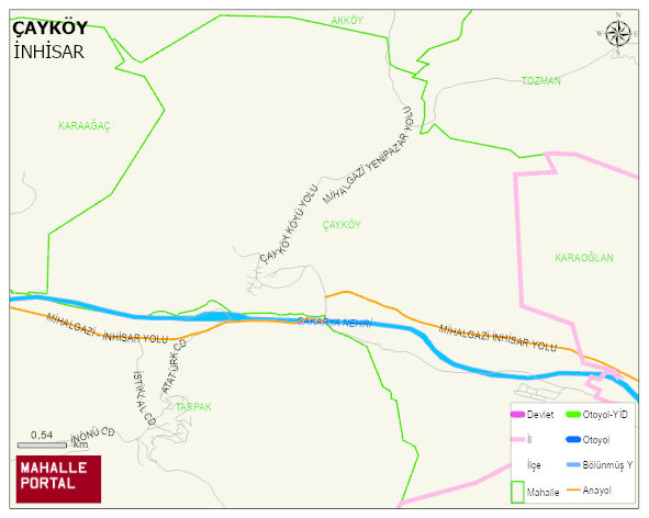 ÇAYKÖY Köyü Haritası | Detaylı Köy ve Mahalle Görünümü