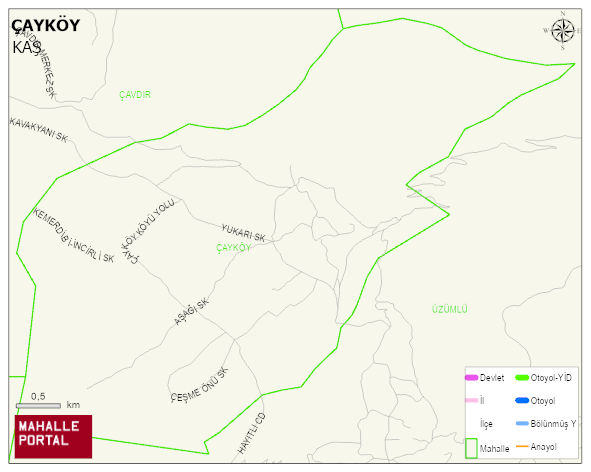 ÇAYKÖY Mahallesi Haritası | Coğrafi Yapı ve Detaylı Haritası