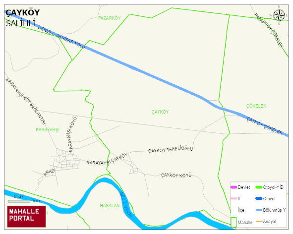 ÇAYKÖY Mahallesi Haritası | Dağlar, Ovalar ve Akarsu Bilgileri