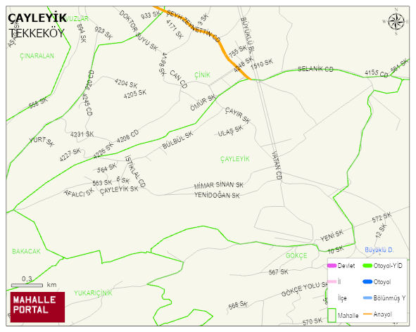 ÇAYLEYİK Mahallesi Haritası | Güncel Mahalle ve Köy Haritası