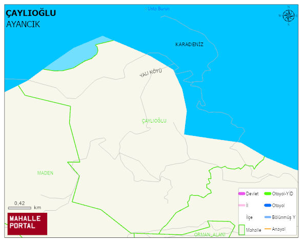 ÇAYLIOĞLU Köyü Haritası | Dağlar, Ovalar ve Akarsu Bilgileri