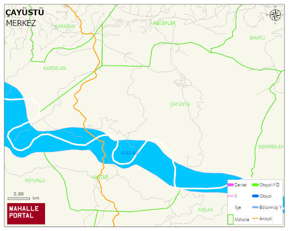 ÇAYÜSTÜ Köyü Haritası | Güncel Mahalle ve Köy Haritası