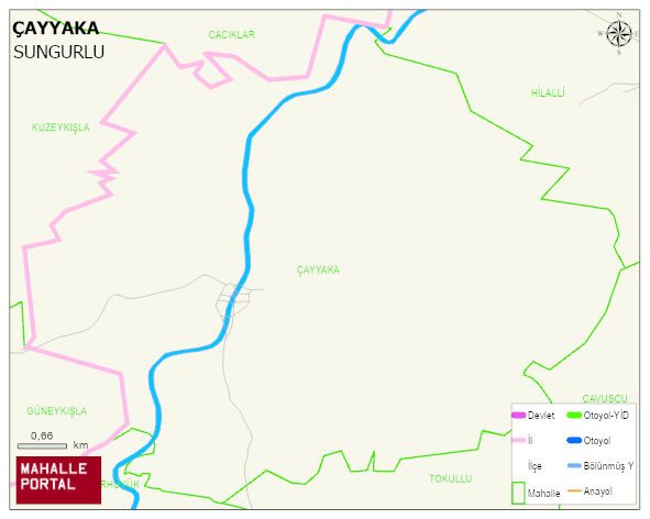 ÇAYYAKA Köyü Haritası | Detaylı Köy ve Mahalle Görünümü