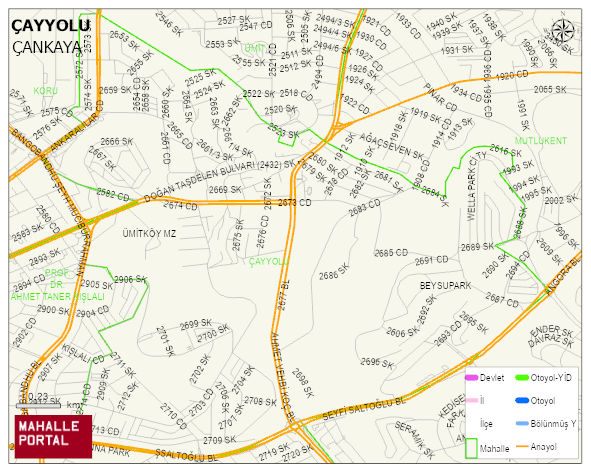 ÇAYYOLU Mahallesi Haritası | Coğrafi Yapı ve Detaylı Haritası