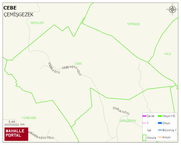 CEBE Köyü Haritası | Mahalle Sokak Haritası