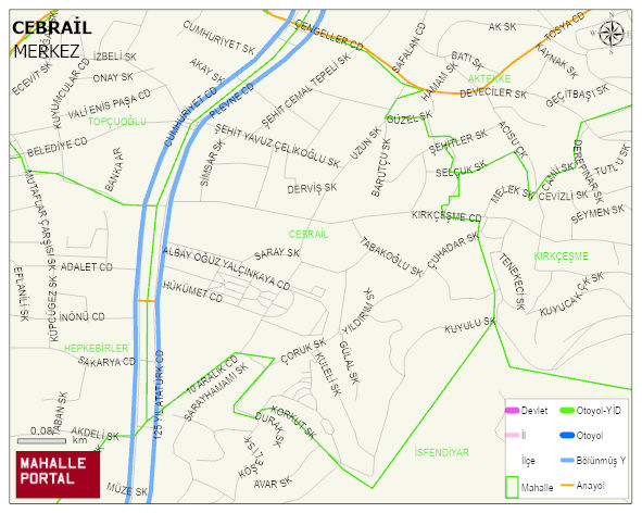CEBRAİL Mahallesi Haritası | Sayısal Bölge Görünümü