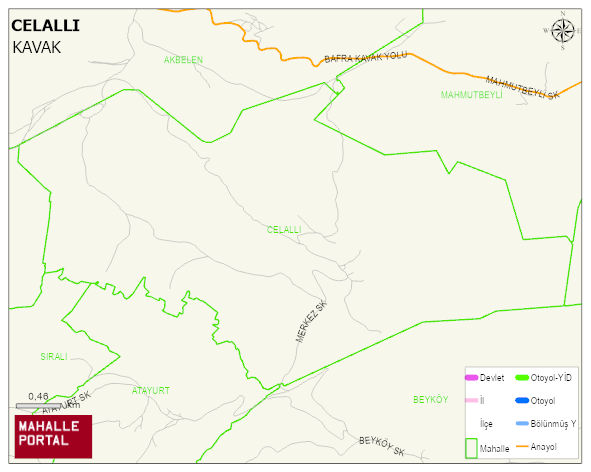 CELALLI Mahallesi Haritası | Dağlar, Ovalar ve Akarsu Bilgileri