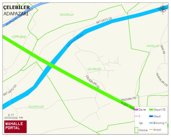 ÇELEBİLER Mahallesi Haritası | Coğrafi Yapı ve Detaylı Haritası