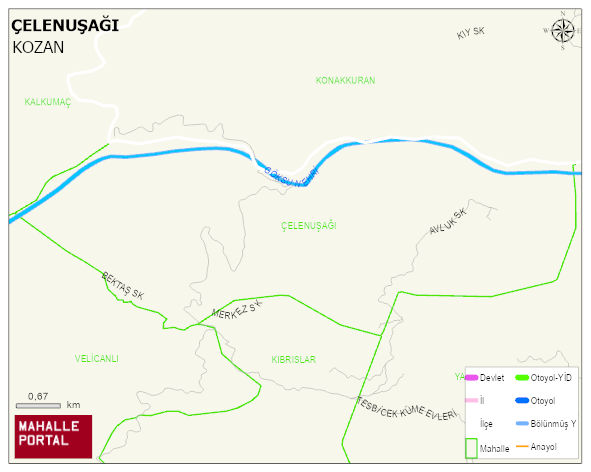 ÇELENUŞAĞI Mahallesi Haritası | Detaylı Köy ve Mahalle Görünümü