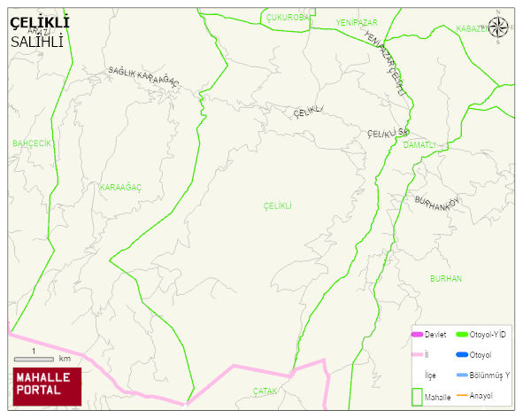 ÇELİKLİ Mahallesi Haritası | Sayısal Bölge Görünümü
