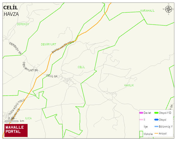 CELİL Mahallesi Haritası | Coğrafi Yapı ve Detaylı Haritası