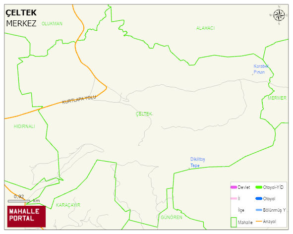 ÇELTEK Köyü Haritası | Detaylı Köy ve Mahalle Görünümü