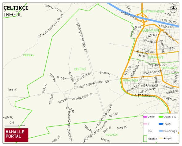 ÇELTİKÇİ Mahallesi Haritası | İnteraktif Köy ve Mahalle Sınırları