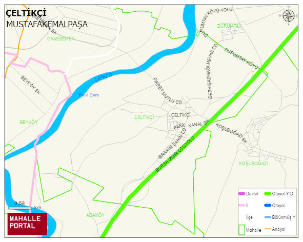 ÇELTİKÇİ Mahallesi Haritası | Mahalle Sokak Haritası