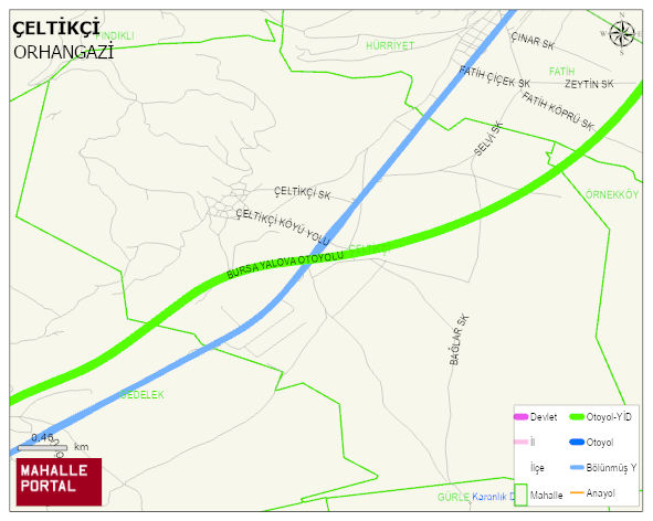 ÇELTİKÇİ Mahallesi Haritası | Güncel Mahalle ve Köy Haritası