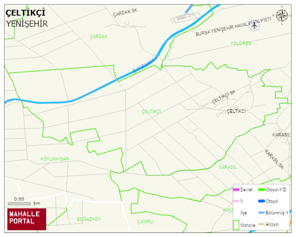 ÇELTİKÇİ Mahallesi Haritası | Dağlar, Ovalar ve Akarsu Bilgileri